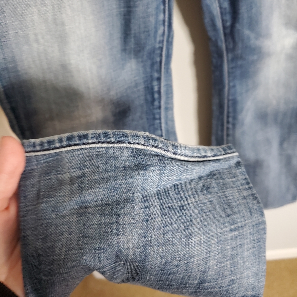 MOTHER The Outsider Denim Jeans in Hooked Wash Low Rise Bootcut size 28 - Picture 13 of 13
